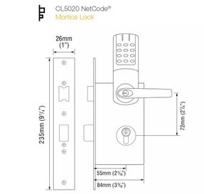 Codelocks CL5020 NetCode Door Lock