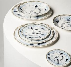 Serax Dinner Plate Mirtillo Tea Midnight Flowers
