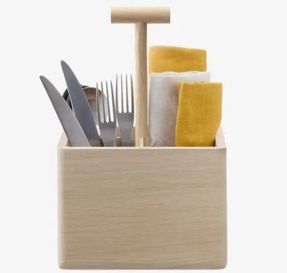Lsa Dine Oak Cutlery Holder H29cm