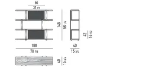 Minotti Dalton "Chrome" Bookcase