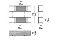Minotti Dalton "Chrome" Bookcase