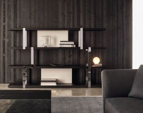 Minotti Dalton "Chrome" Bookcase