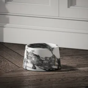Lusso Vasoni Arabescato Marble Dog Bowl