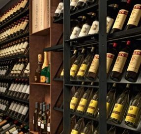 Canel Fucina Design Teca Composition Equipped Wall With Bottle Rack
