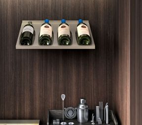 Canel Fucina Design Teca Composition Equipped Wall With Bottle Rack