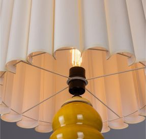 Mullan Safi Large Ceramic Table Lamp With Fabric Shade 138cm Ip20