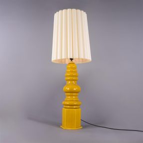 Mullan Safi Large Ceramic Table Lamp With Fabric Shade 138cm Ip20