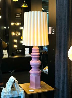 Mullan Safi Large Ceramic Table Lamp With Fabric Shade 138cm Ip20
