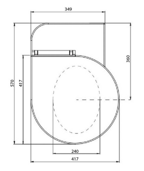Trone Callipyge Wall - Hung Toilet