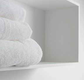 Lusso Qube Matte White Stone Square Storage Box 900mm