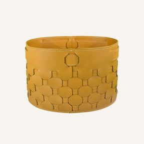 Limac Design Designer Basket In Woven Leather Taris
