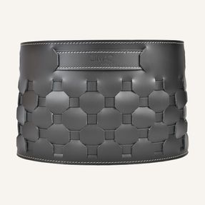 Limac Design Designer Basket In Woven Leather Taris