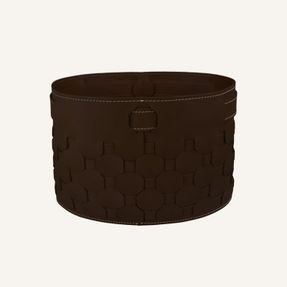 Limac Design Designer Basket In Woven Leather Taris