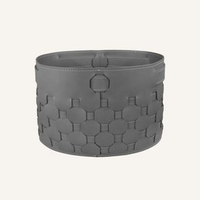 Limac Design Designer Basket In Woven Leather Taris