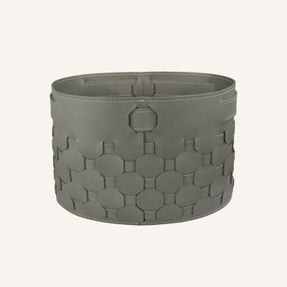 Limac Design Designer Basket In Woven Leather Taris