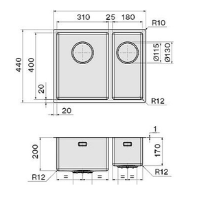 Falmec Como 3118 Sink