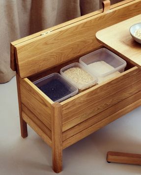 Form & Refine A Line Storage Bench 111, Oak