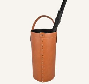 Limac Design Umbrella Stand In Leather Regen