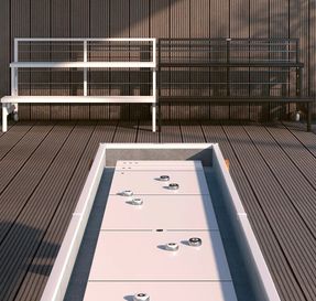 Rs Barcelona Track Shuffleboard Table 9 Ft Game Tables