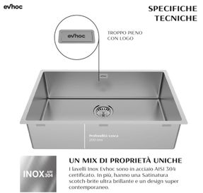 Evhoc Lumium M - Undermount Sink