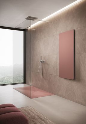 Disenia Helios electric radiator in Stoneware, Tecnogel, Aquatek or glass