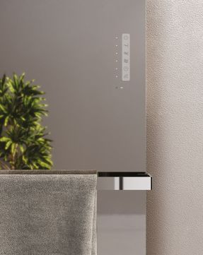 Disenia Helios electric radiator in Stoneware, Tecnogel, Aquatek or glass