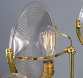 Mullan Portland Prismatic Glass Dish Chandelier, Nine-light
