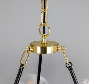 Mullan Portland Prismatic Glass Dish Chandelier, Nine-light