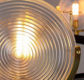 Mullan Portland Prismatic Glass Dish Chandelier, Nine-light
