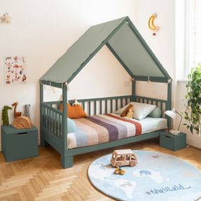 Ettomio Ettino House Bed With Feets Striucture Kids Bed