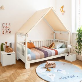 Ettomio Ettino House Bed With Feets Striucture Kids Bed