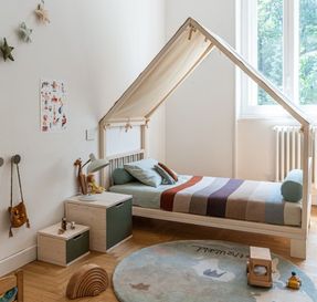 Ettomio Ettino House Bed With Feets Striucture Kids Bed
