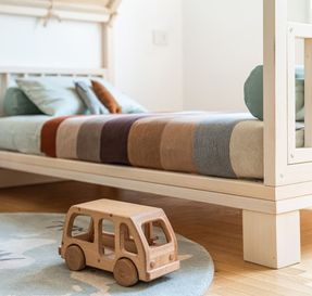Ettomio Ettino House Bed With Feets Striucture Kids Bed