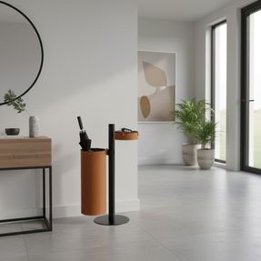 Limac Design Design Hanger In Steel And Leather Adelfo