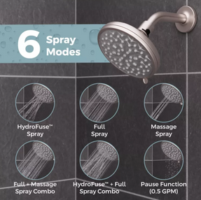 Pfister Faucets Hydrofuse™ 6-function Showerhead