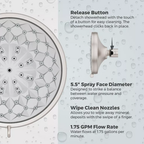 Pfister Faucets Hydrofuse™ 6-function Showerhead