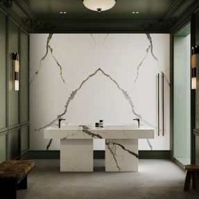 Optimum Surfaces Statuario Marble-effect Slab