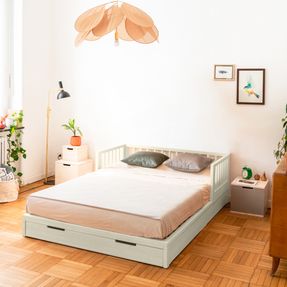 Ettone Nido with protective head-fence and storage drawer Kids Bed