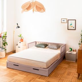 Ettone Nido with protective head-fence and storage drawer Kids Bed