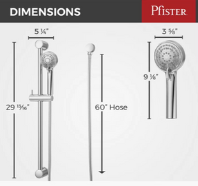 Pfister Faucets Pfister Handheld Shower Slide Bar Kit