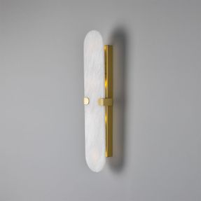Mullan Lothian Oval Alabaster Wall Light 35cm