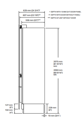 Sks Appliances Integrated French Door Refrigerator/freezer 36”