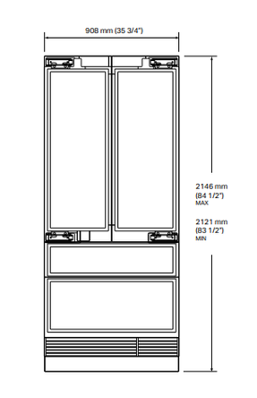 Sks Appliances Integrated French Door Refrigerator/freezer 36”