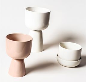 Iittala Plant Pot White Stemmed M