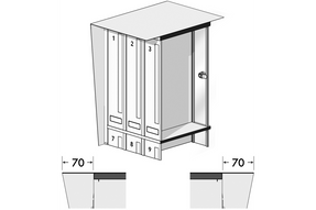 Ravasi Outdoor Mailbox Mod. DFV – Mod. DF35V