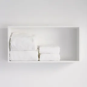 Lusso Qube Matte White Stone Square Storage Box 600mm