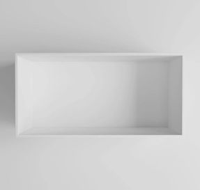Lusso Qube Matte White Stone Square Storage Box 600mm