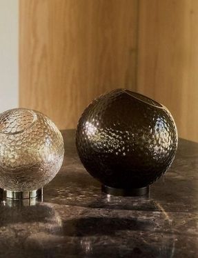 Aytm Globe Bubbles Vase With Stand
