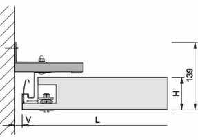 Lindner F30 Hook-On-Swing-Down-Slide Ceiling