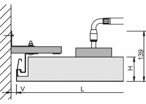 Lindner F30 Hook-On-Swing-Down-Slide Ceiling